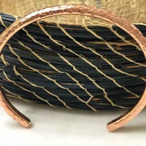 textured handmade copper bracelet